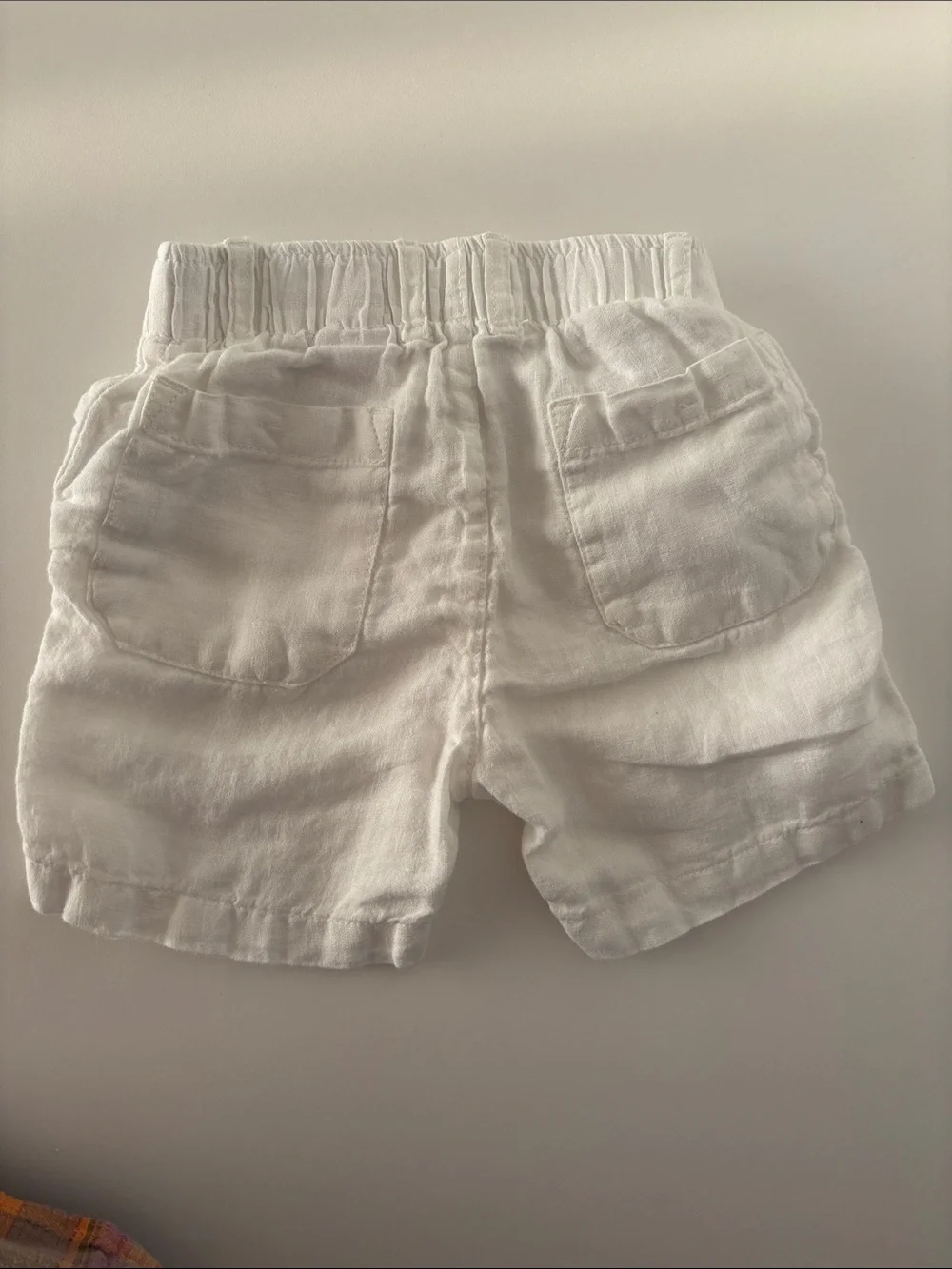 Zara White Kids Linen-Blend Shorts 4T